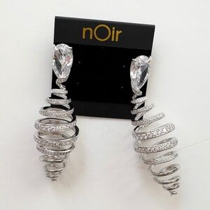 Noir NYC statement pavé cône earrings